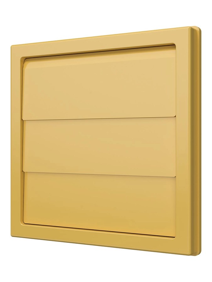 Выход стенной КФ фланец D100 жалюзи 150x150 ASA бежевый ERA