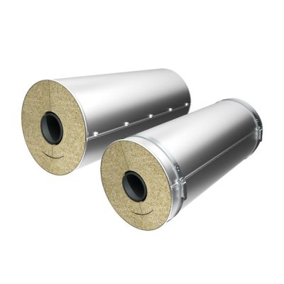 Цилиндры теплоизоляционные PIPEWOOL 120 Alu, кашированные алюминиевой фольгой, Ø18–1020 мм, толщина 20–100 мм